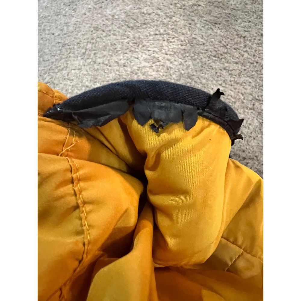 Zara Basic Puffer Jacket Coat Mustard Yellow Faux… - image 6